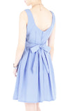 Forever Fanciful Flare Dress with Bow Back - Lavender Blue