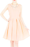 Forever Fanciful Flare Dress with Bow Back - Peach