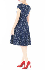 Forget-Me-Not Flare Tea Dress
