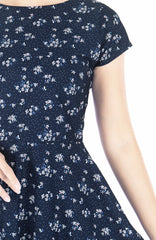 Forget-Me-Not Flare Tea Dress