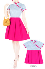 Four Leaf Clover Porcelain Cheongsam Dress