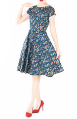 Free-spirited Florals Flare Tea Dress