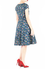 Free-spirited Florals Flare Tea Dress