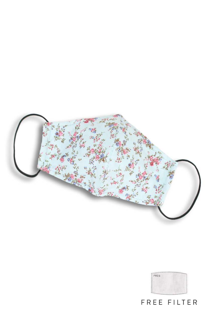 Fresh Mint Blossoms Pure Cotton Face Mask