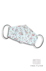 Fresh Mint Blossoms Pure Cotton Face Mask