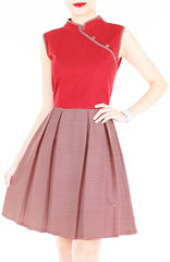 Hatsumi Dots & Stripes Cheongsam Dress