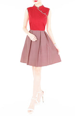 Hatsumi Dots & Stripes Cheongsam Dress