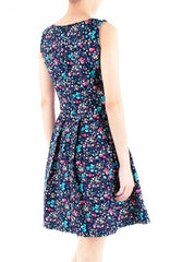 Garden-fresh Geraniums Flare Dress