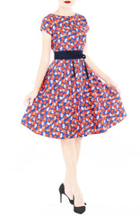 Glamourous Gingko Leaf Flare Tea Dress - Autumn