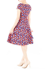 Glamourous Gingko Leaf Flare Tea Dress - Autumn