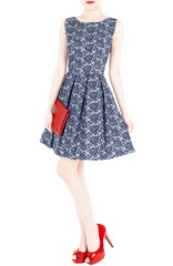 Graceful Chantilly Lace Flare Dress