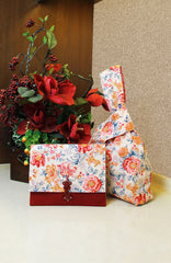 Heritage Peony Courtyard Japanese Prosperity Bag - Reversible