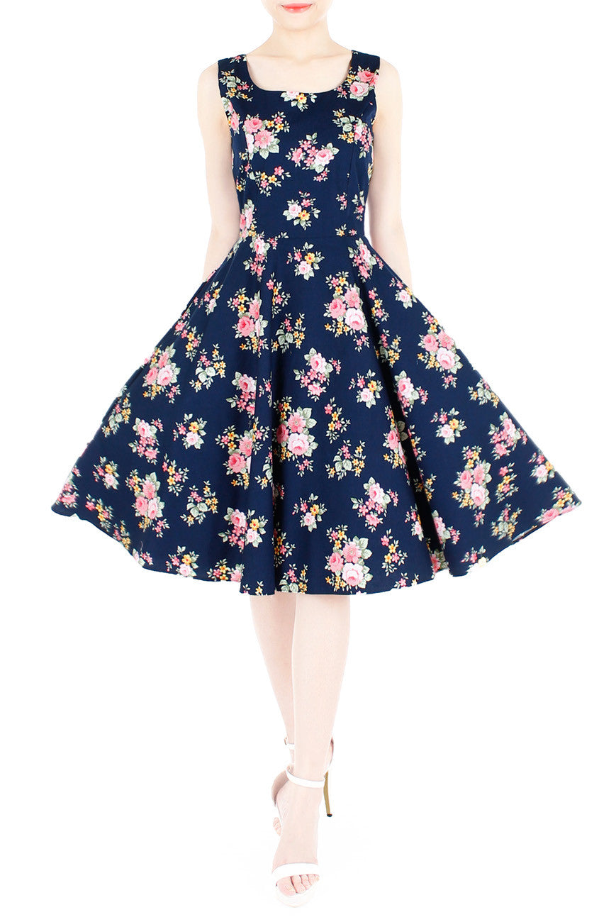 Hey, Pretty Blossom! Flare Midi Dress