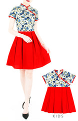 Imperial Porcelain Rosettes Cheongsam Dress