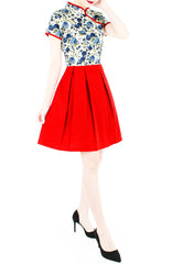 Imperial Porcelain Rosettes Cheongsam Dress