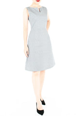 Japanese Shida Ferns Stella Dress - Porcelain White