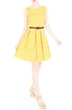 Joyful Lil’ Daisies Flare Dress - Yellow