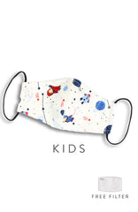 KIDS Space Explorer Pure Cotton Face Mask - Off White