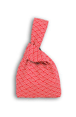 Kyoto Seigaiha Japanese Prosperity Bag in Red - Reversible