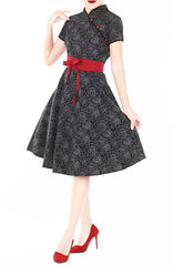 Lady Aristocrat Cheongsam in Noir Rose