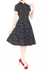 Lady Aristocrat Cheongsam in Noir Rose