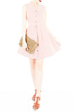 Lady Love Song Flare Dress with Wooden Buttons - Cream