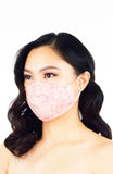 Ladylike Lace Pure Cotton Face Mask - Peach Pink