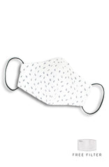 Leaf it to Luck Pure Cotton Face Mask - White Dove