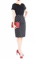 ‘Let’s Do The Polka’ Jeane Dress - Noir Black