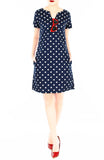 ‘Let’s Do The Polka’ Lily Shift Dress - Midnight Blue