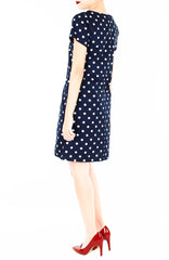 ‘Let’s Do The Polka’ Lily Shift Dress - Midnight Blue