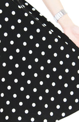 ‘Let’s Do The Polka’ Flare Midi Dress - Black