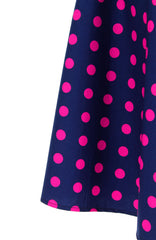 ‘Let’s Do The Polka’ Flare Midi Dress - Midnight Blue