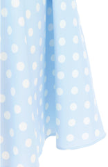 ‘Let’s Do The Polka’ Flare Midi Dress - Powder Blue