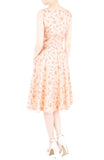 Lil’ French Patisserie Midi Flare Dress - Pastel Orange