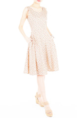 Little Poinsettia Flare Midi Dress