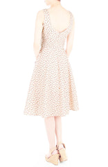 Little Poinsettia Flare Midi Dress