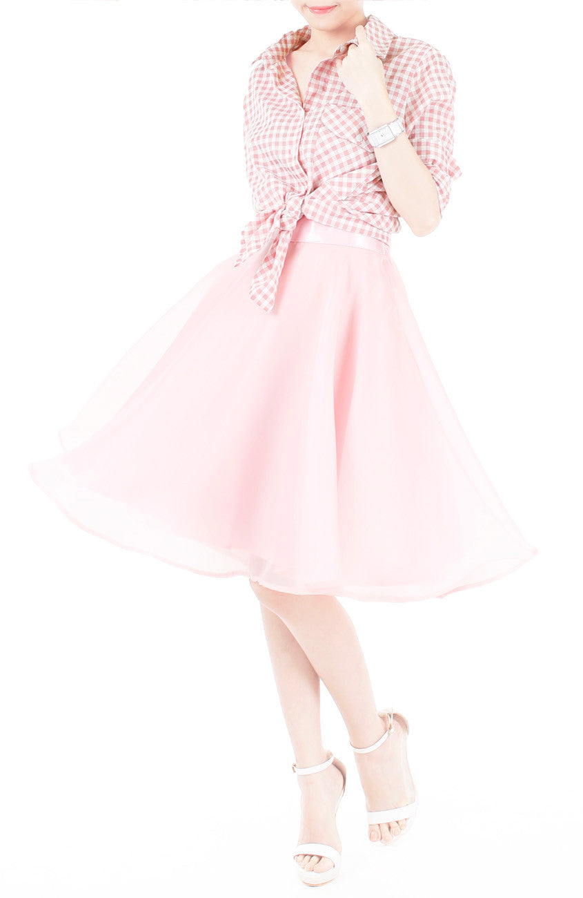 Loveliest Ballet Organza Flare Skirt - Ballet Pink