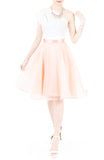 Loveliest Ballet Organza Flare Skirt - Light Peach