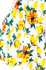 Lucky Lulu Lemon Flare Midi Dress - White