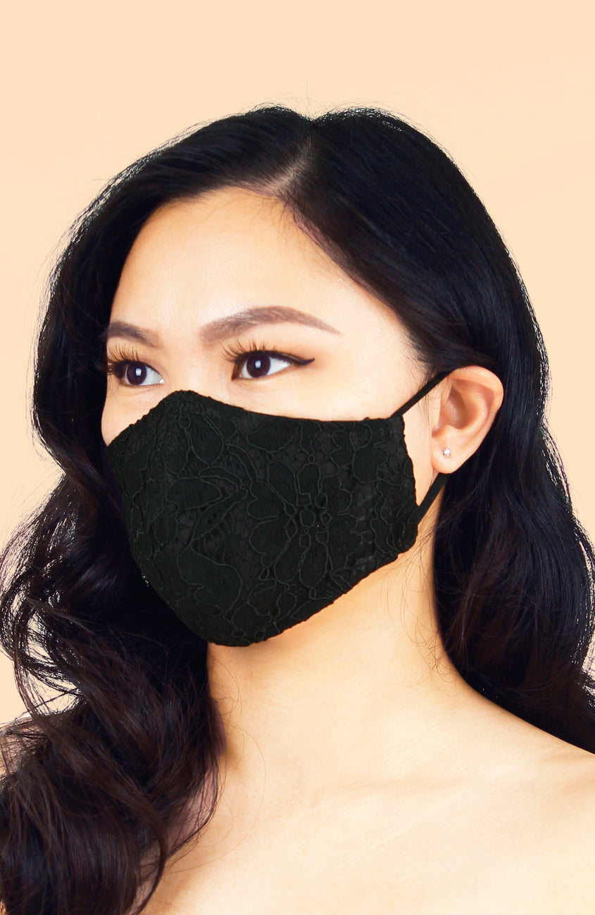 MASQUERADE Luxe Lace Mask - Haute Black