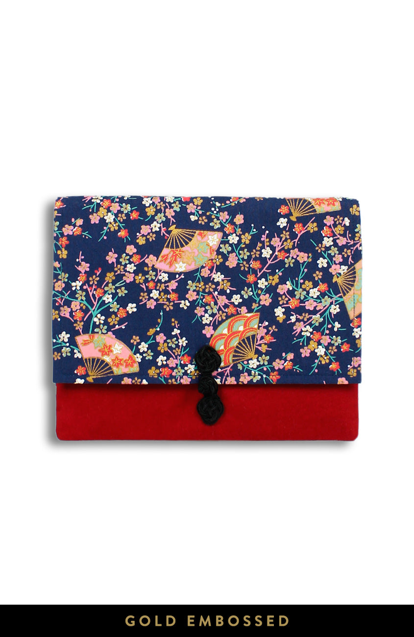 Magnificent Sakura ANGPAO Organizer Clutch in Symphony Blue