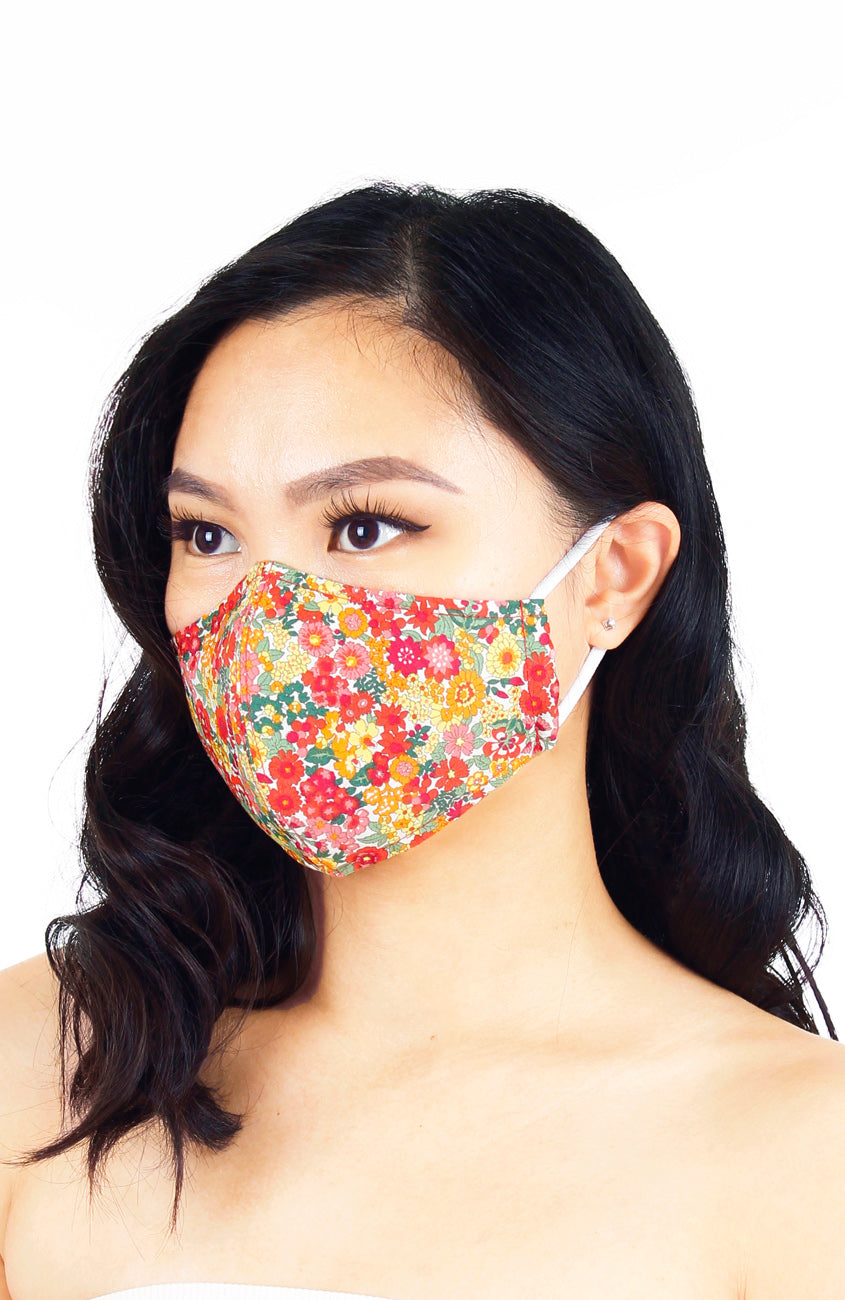 Mini Joyful 60’s Bouquet Pure Cotton Face Mask