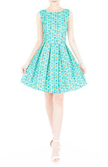 Modernist Stained Glass Art Flare Dress