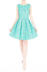 Modernist Stained Glass Art Flare Dress