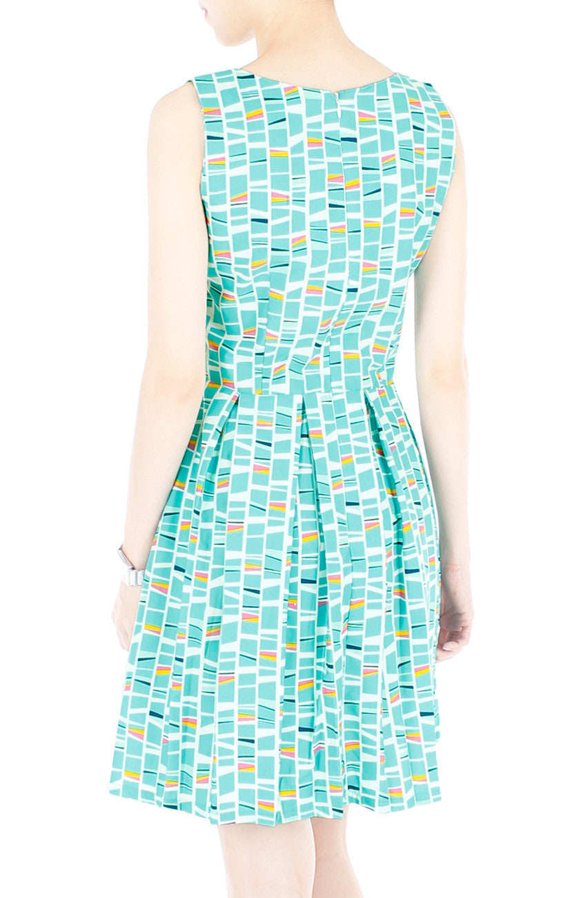 Modernist Stained Glass Art Flare Dress