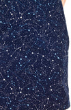 Moonlight Galaxy Lily Shift Dress - Midnight Blue