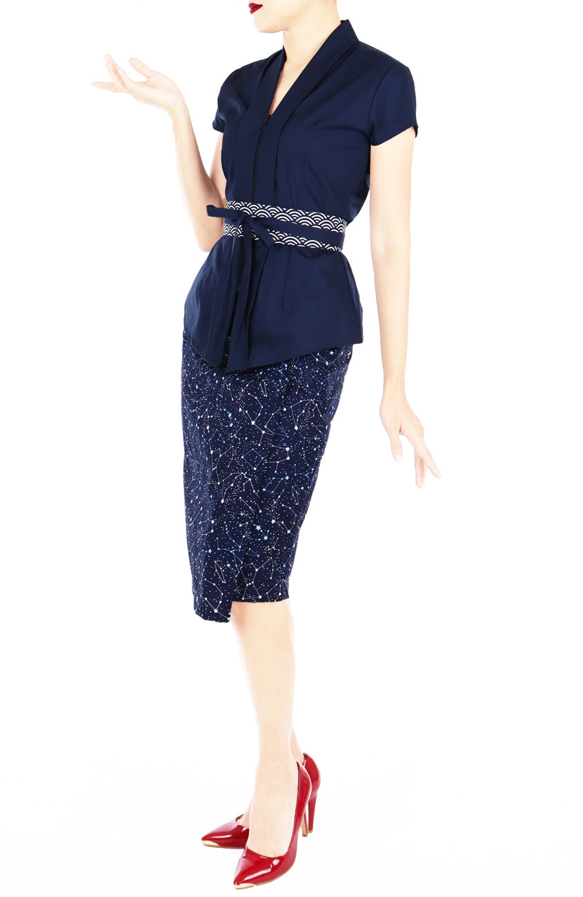Moonlight Galaxy Mei Kebaya Dress with Obi Belt