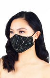 Moonlight Galaxy Pure Cotton Face Mask - Onyx Black