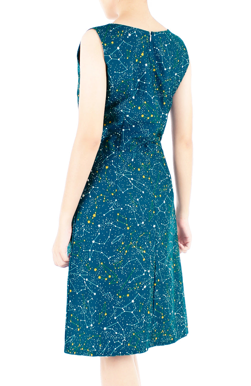 Moonlight Galaxy Stella Dress - Turquoise